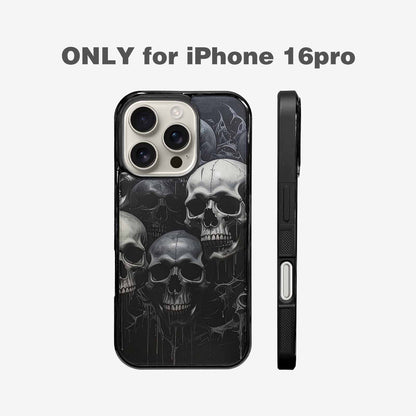 iPhone 16 Pro Case — Grey Dark Black And Grey Tones, Custom Made Phone Cover