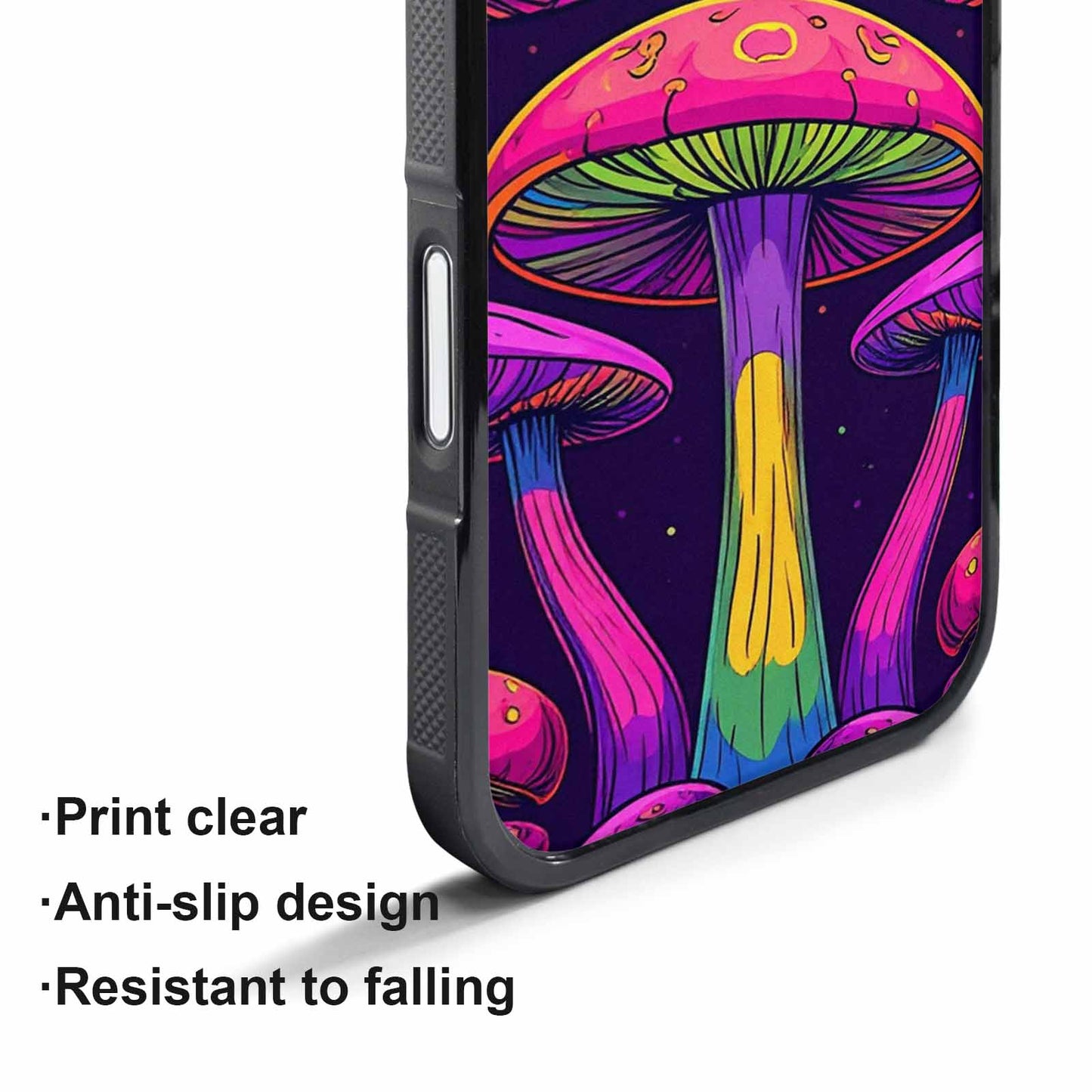 iPhone 17 Pro Case — Psychedelic Mushroom Cartoon Pattern Cartoon Cute, Custom Made Phone Cover