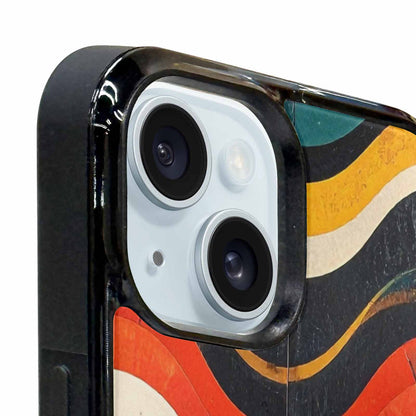 iPhone 15 Plus Case — Retro Wave Scallop Stripe Small Fpz, Custom Designed Case Cover