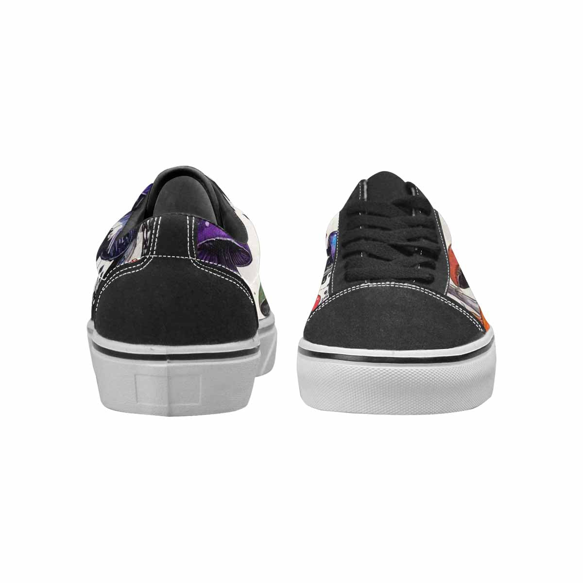 WOMEN'S Rainbow Drip Mushrooms Lace-Up Canvas Neon Fantasy Shoes