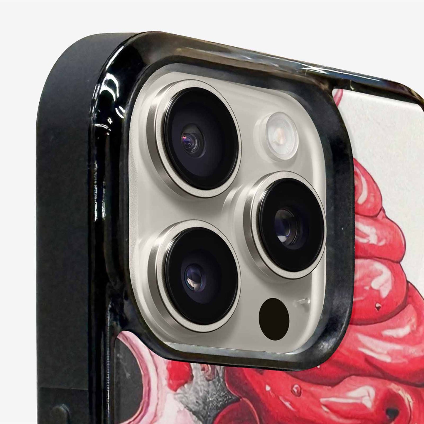 iPhone 16 Pro Max Case — Ice Cream Monsters Black Red Ink, Custom Designed Case Cover