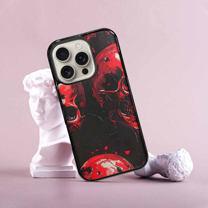 iPhone 16 Pro Case — 1000\'s Of Skulls Overlapping Eachother Everywhere, Original Design Phone Case