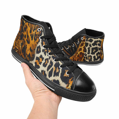 WOMEN'S Animal Print High Top Canvas Surreal Shoes