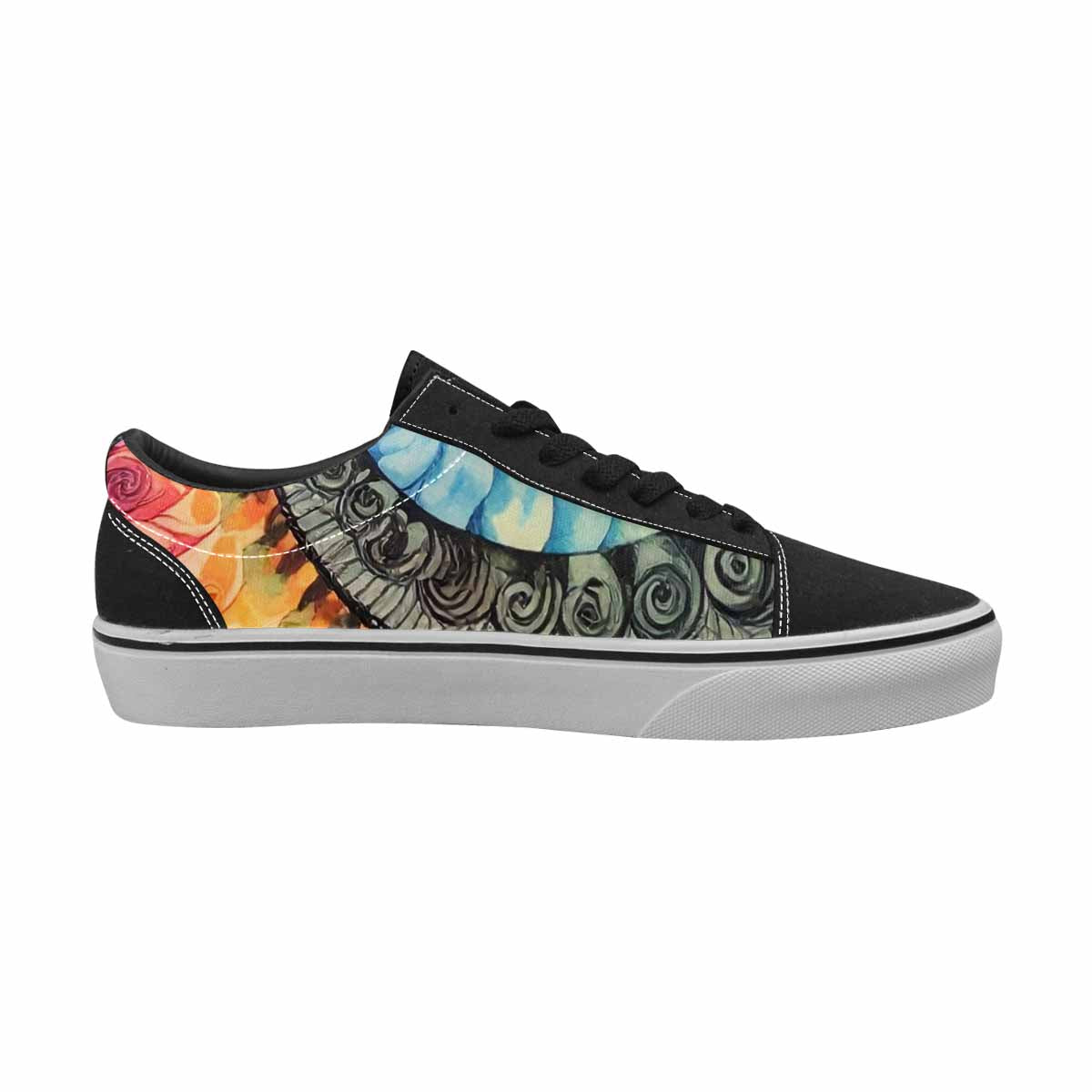 WOMEN'S Tie Lace-Up Canvas Kaleidoscope Custom Sneakers