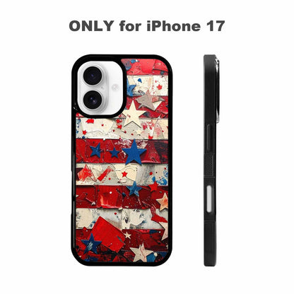iPhone 17 Case — Patriotic Stars And Stripes Galaxy Space, Custom Made Phone Cover