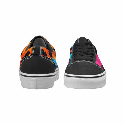 WOMEN'S Full Color Vibrant Animal Lace-Up Canvas Vivid Custom Sneakers
