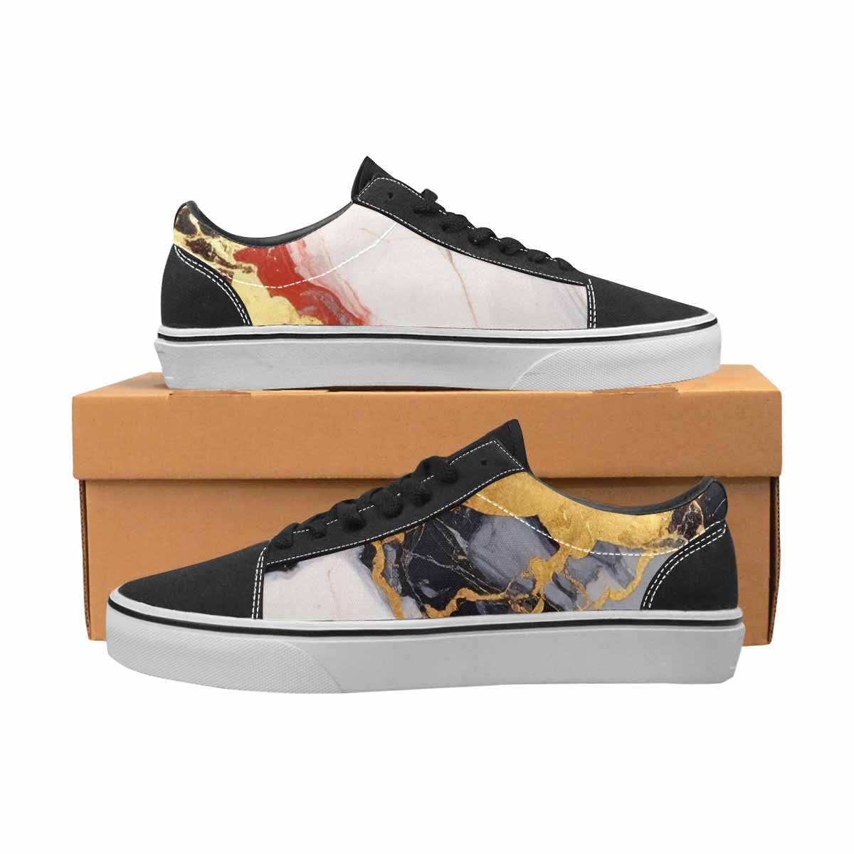 MEN'S Marble Canvas One Of A Kind Kaleidoscope All Over Print Shoes