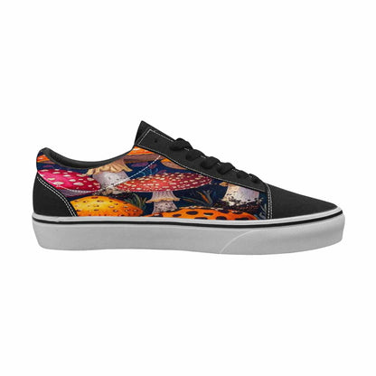 WOMEN'S Mushrooms Lace-Up Canvas Grunge Custom Shoes