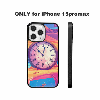 iPhone 15 Pro Max Case — Salvadore Dali Surrealist Dreamscape Pattern Melting, Customized Protective Case