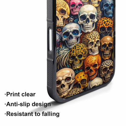 iPhone 17 Pro Case — Skulls Pattern Hundreds Of Sma Gothic, Custom Art Phone Cover