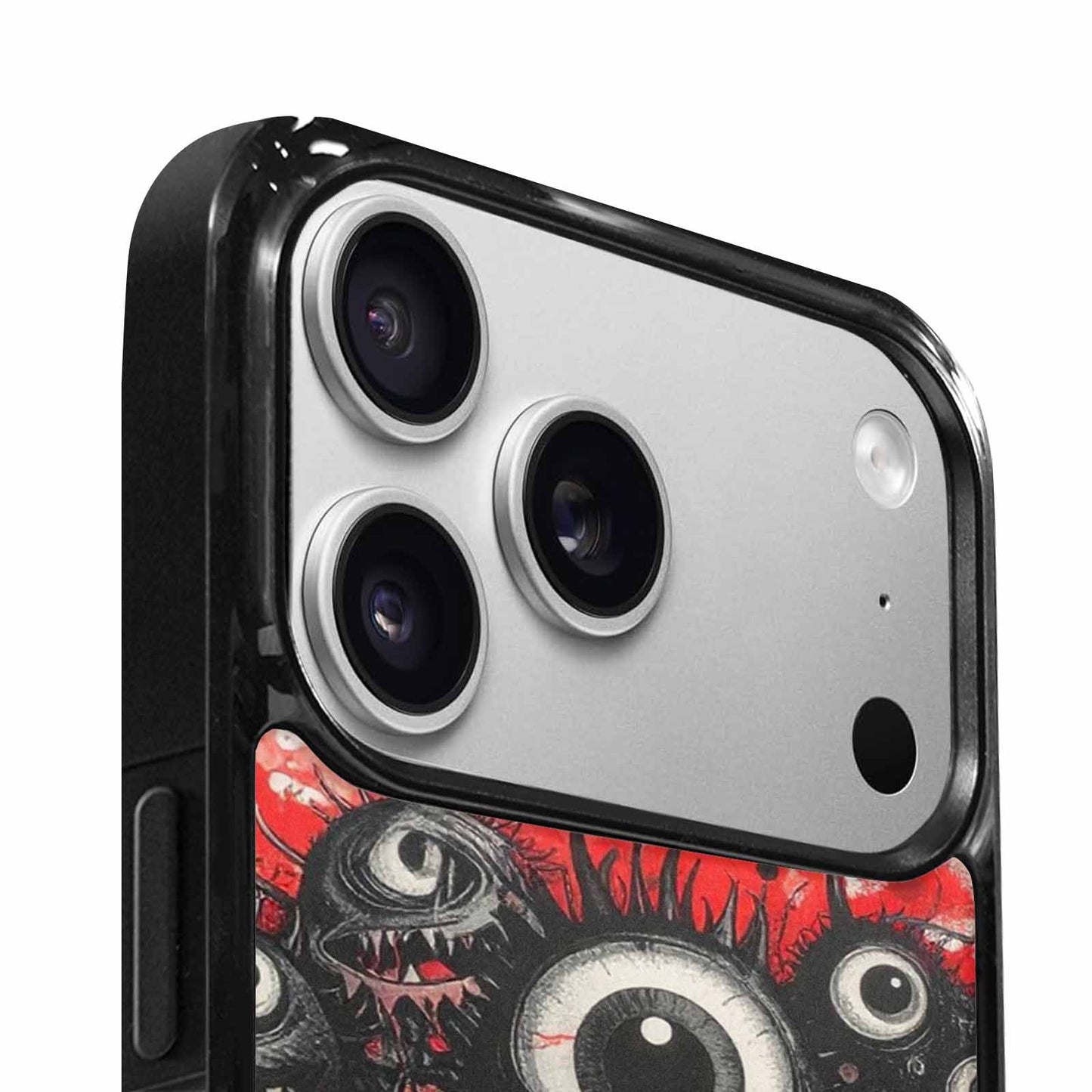 iPhone 17 Pro Max Case — Black &amp; Red Ink Original Art, Custom Printed Phone Case