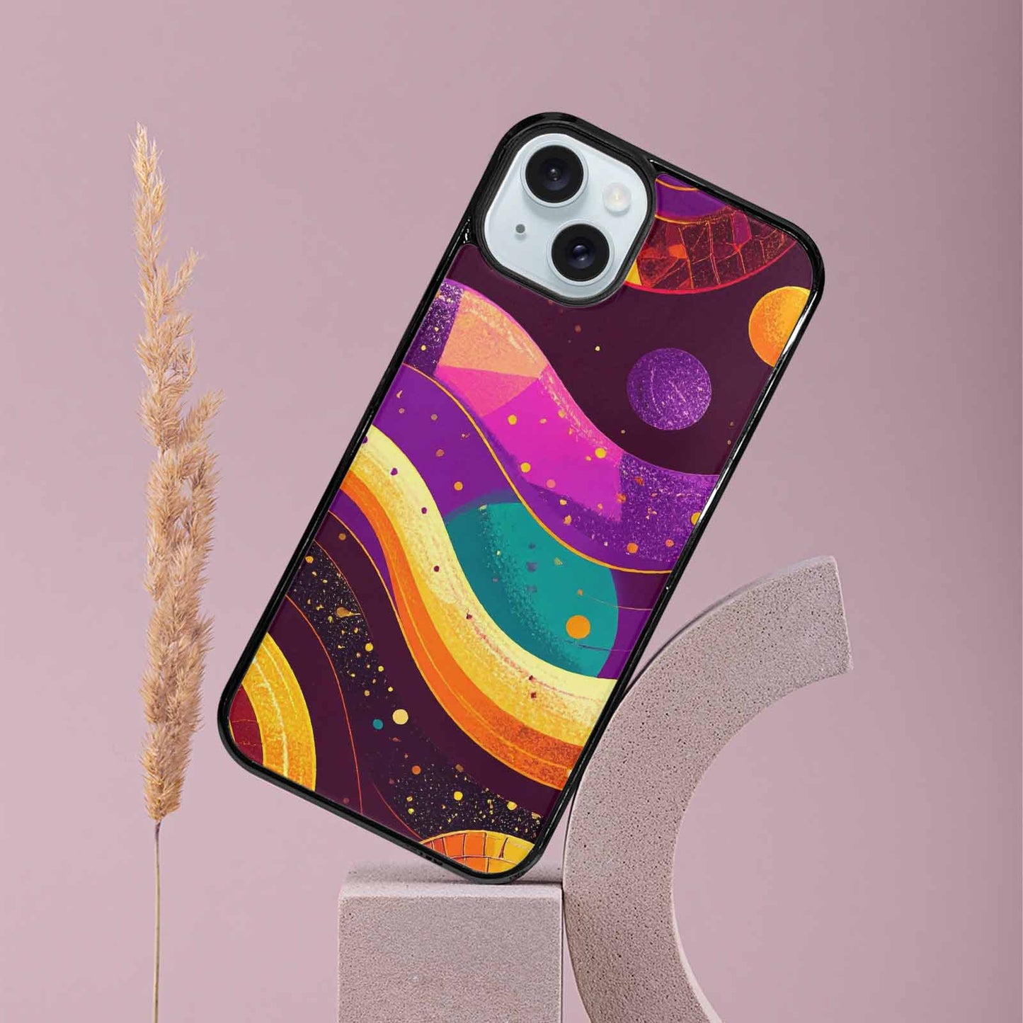 iPhone 15 Plus Case — 1970s Disco Art Pattern, Original Design Phone Case