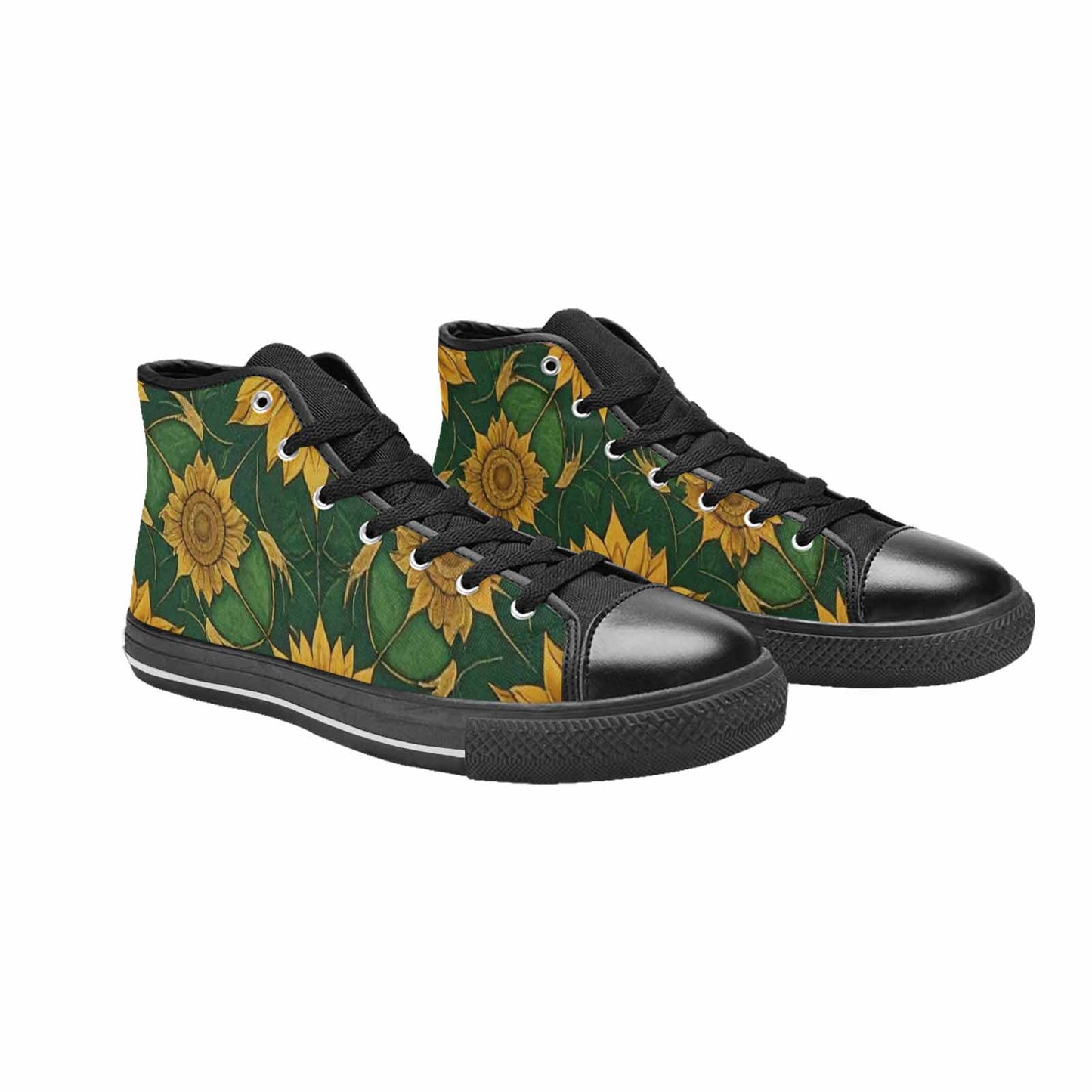WOMEN'S Sunflower Mandala Kaleidoscope High Top Canvas Y2K Sneakers
