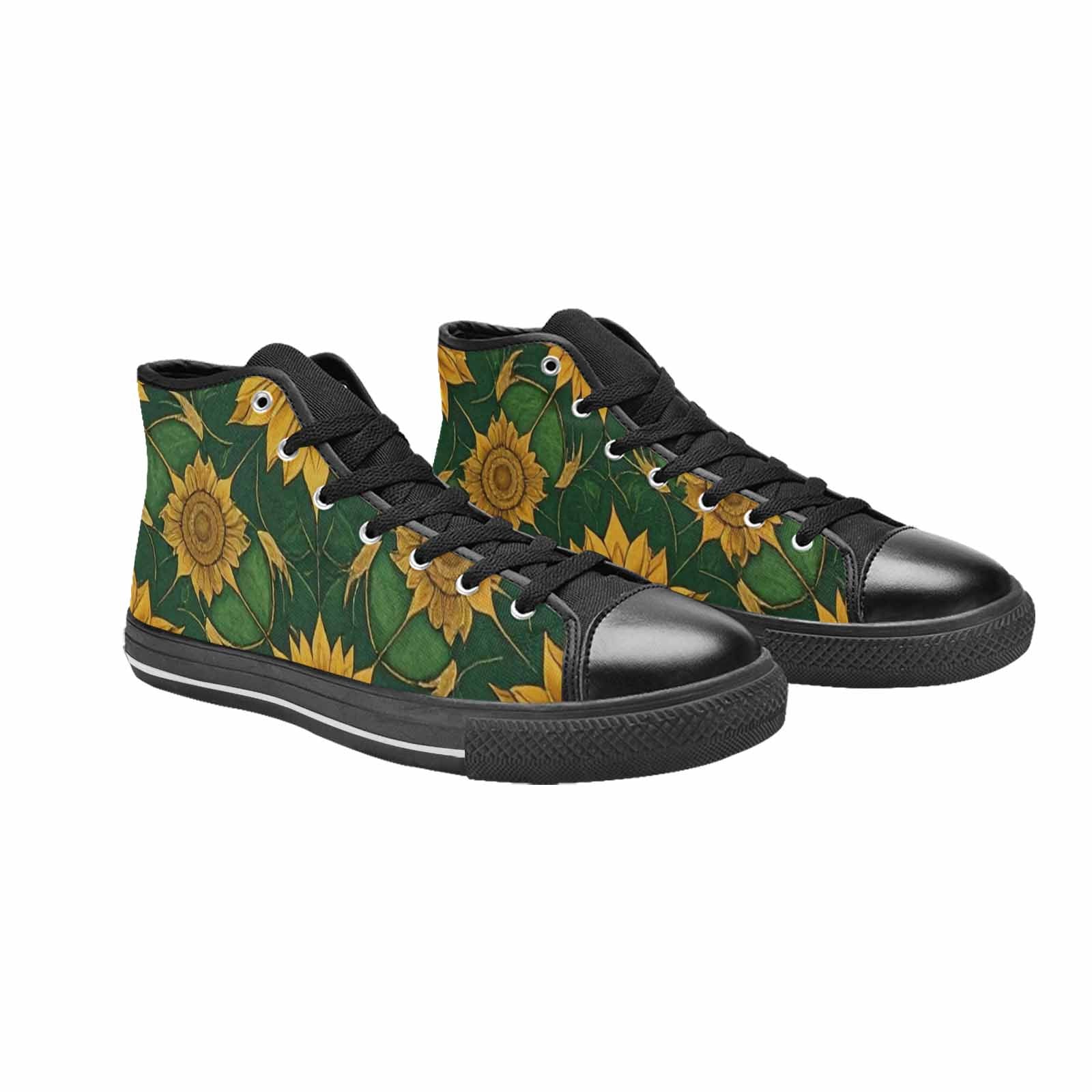WOMEN'S Sunflower Mandala Kaleidoscope High Top Canvas Y2K Sneakers