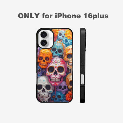 iPhone 16 Plus Case — Sugar Skullsmelting Sugar Skulls 9h5, Customized Protective Case