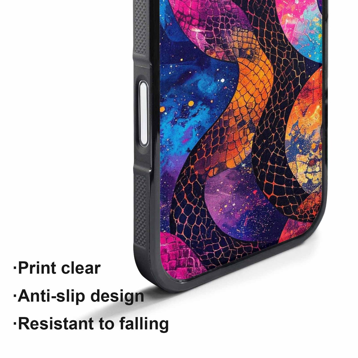 iPhone 17 Pro Max Case — Snake Print Galaxy Seamless Animal Print, Custom Art Phone Cover