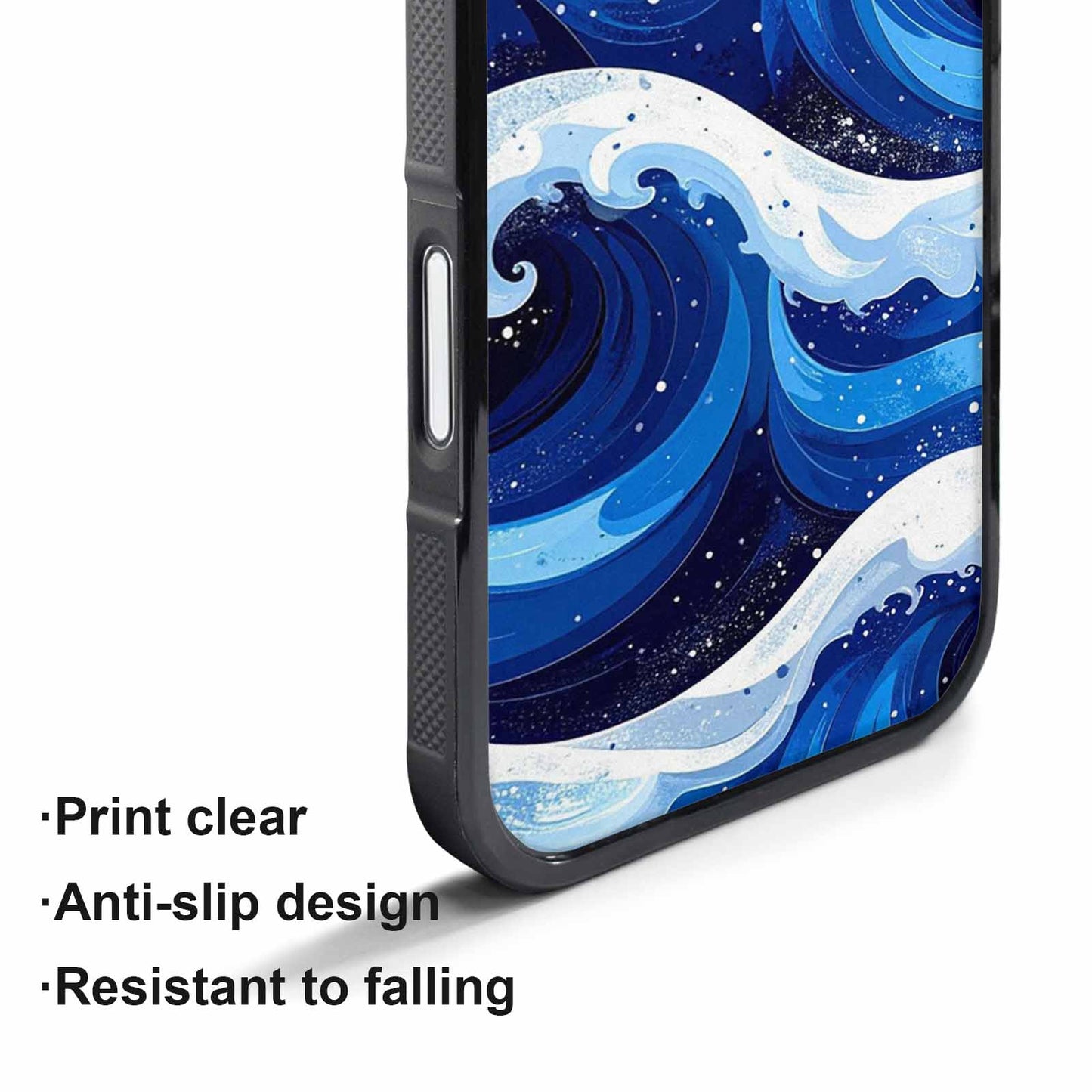 iPhone 17 Pro Case — Glossy Winter Wave Seamless Cartoon Cute, Custom Printed Phone Case