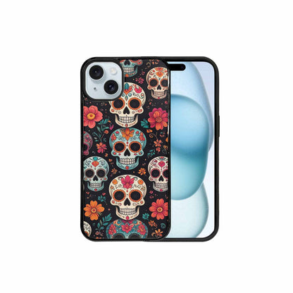 iPhone 15 Plus Case — Dia De Los Muertos Sugar Skull, Custom Phone Case