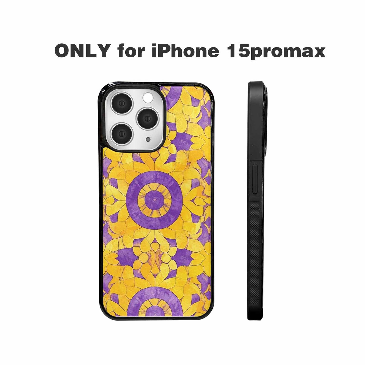 iPhone 15 Pro Max Case — Intersex Flag Color Theme Small Rainbow, Custom Phone Case