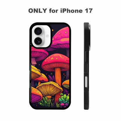 iPhone 17 Case — Psychedelic Mushroom Cartoon Pattern Cartoon Cute, Custom Phone Case