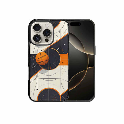 iPhone 16 Pro Case — Basketball Pattern Court Lines And Balls, Custom Phone Case