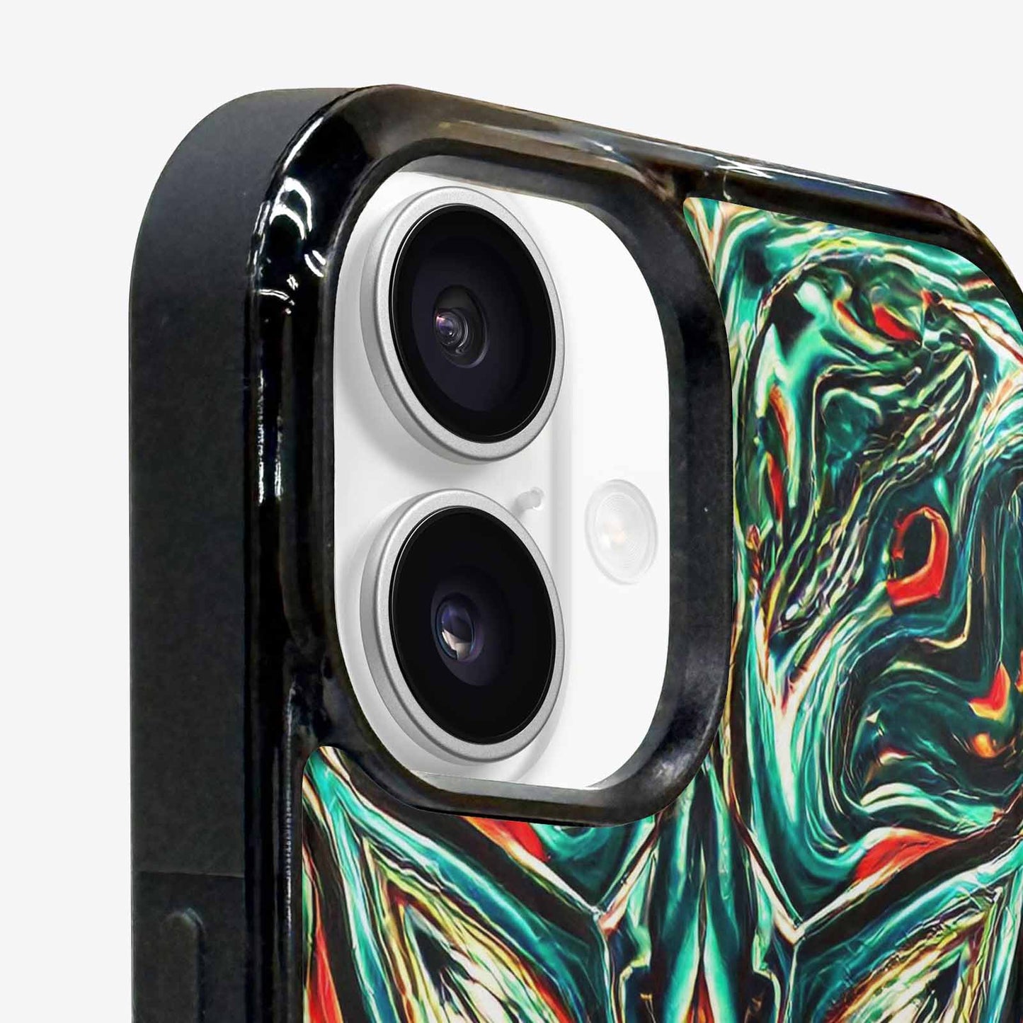 iPhone 16 Plus Case — Holographic Tribal Blaze, Custom Print Case Cover