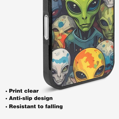iPhone 16 Plus Case — Aliens Camo Aliens Pattern Hundreds Of, Custom Made Phone Cover