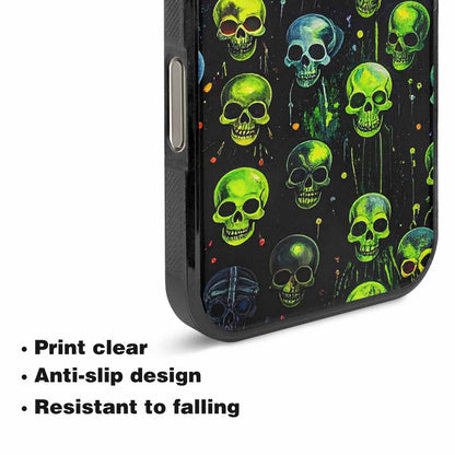 iPhone 16 Pro Max Case — Skeletons Neon Green Glowskele Egb, Custom Made Phone Cover