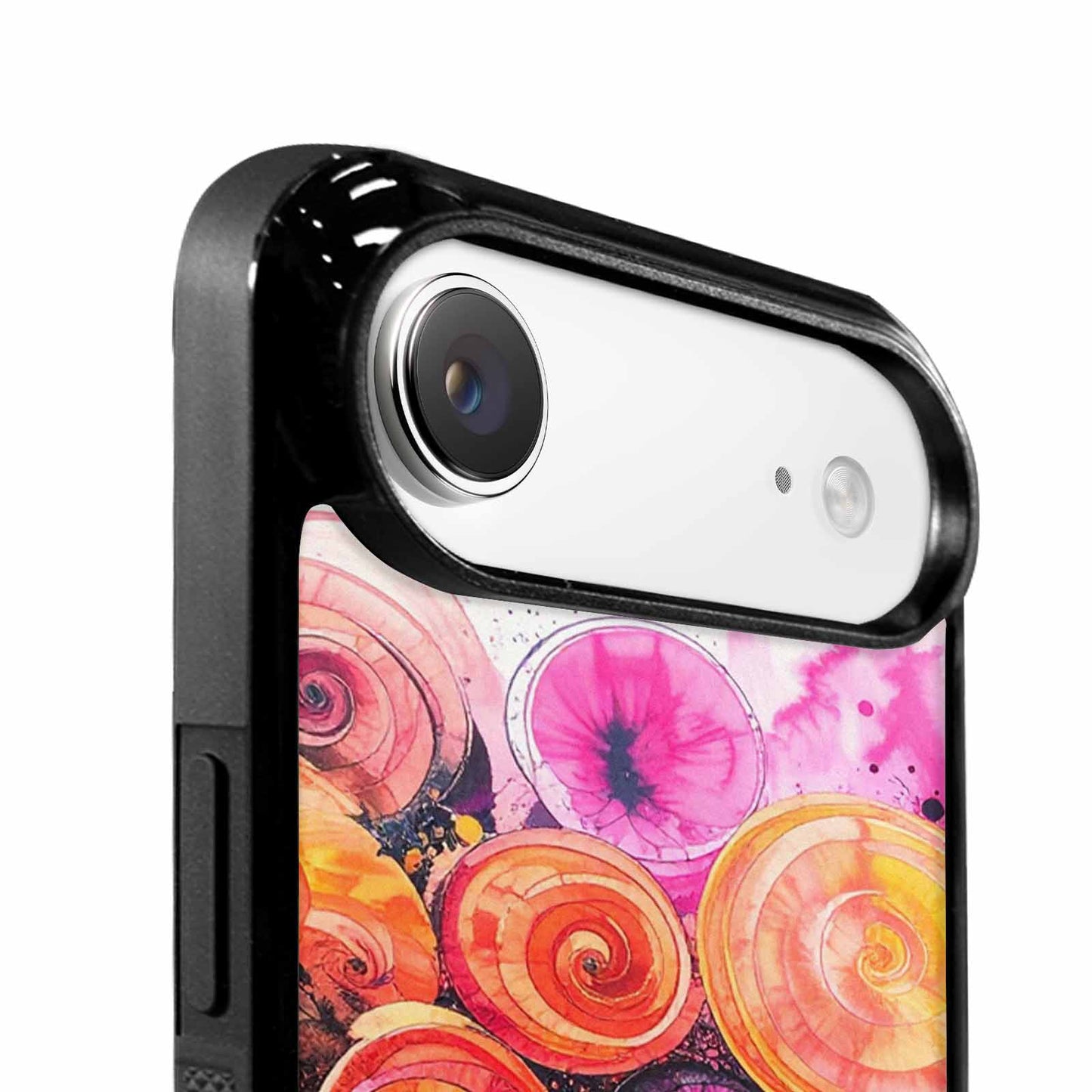 iPhone 17 Air Case — Tie Dye Swirls Black Pink Tie, Custom Designed Case Cover