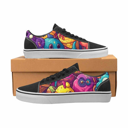 WOMEN'S Melting Ice Cream Monster Lace-Up Canvas Aesthetic Shoes