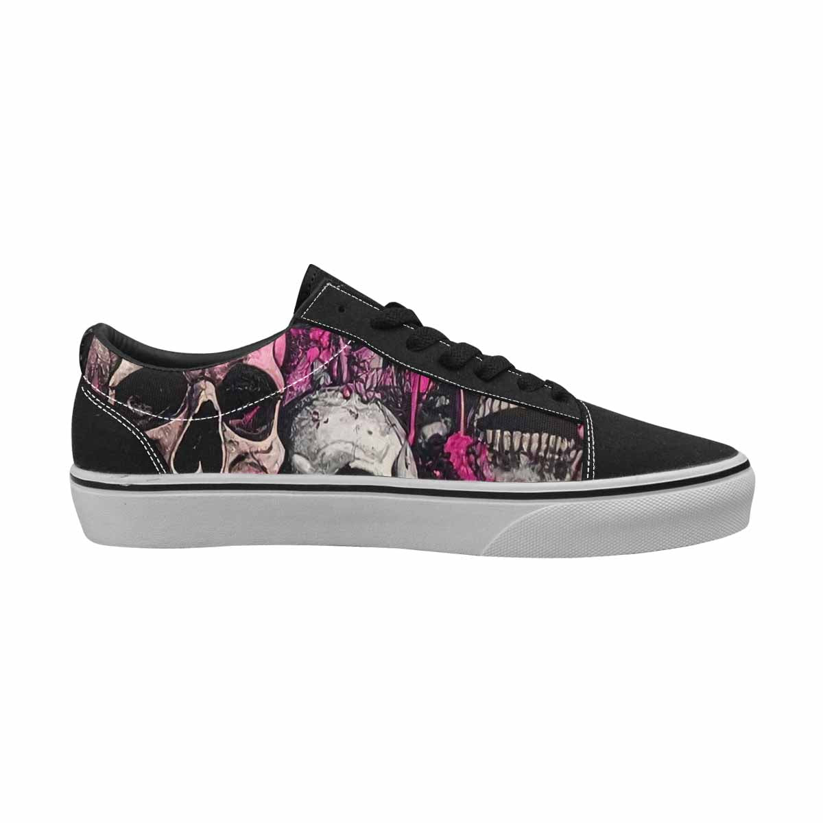 WOMEN'S Rainbow From Skull S Lace-Up Canvas Dark Academia Custom Sneakers