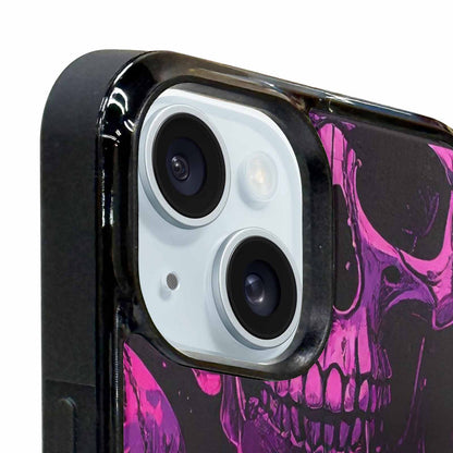 iPhone 15 Plus Case — Pink Purple Skeletons Neon Drip Melting, Custom Phone Case