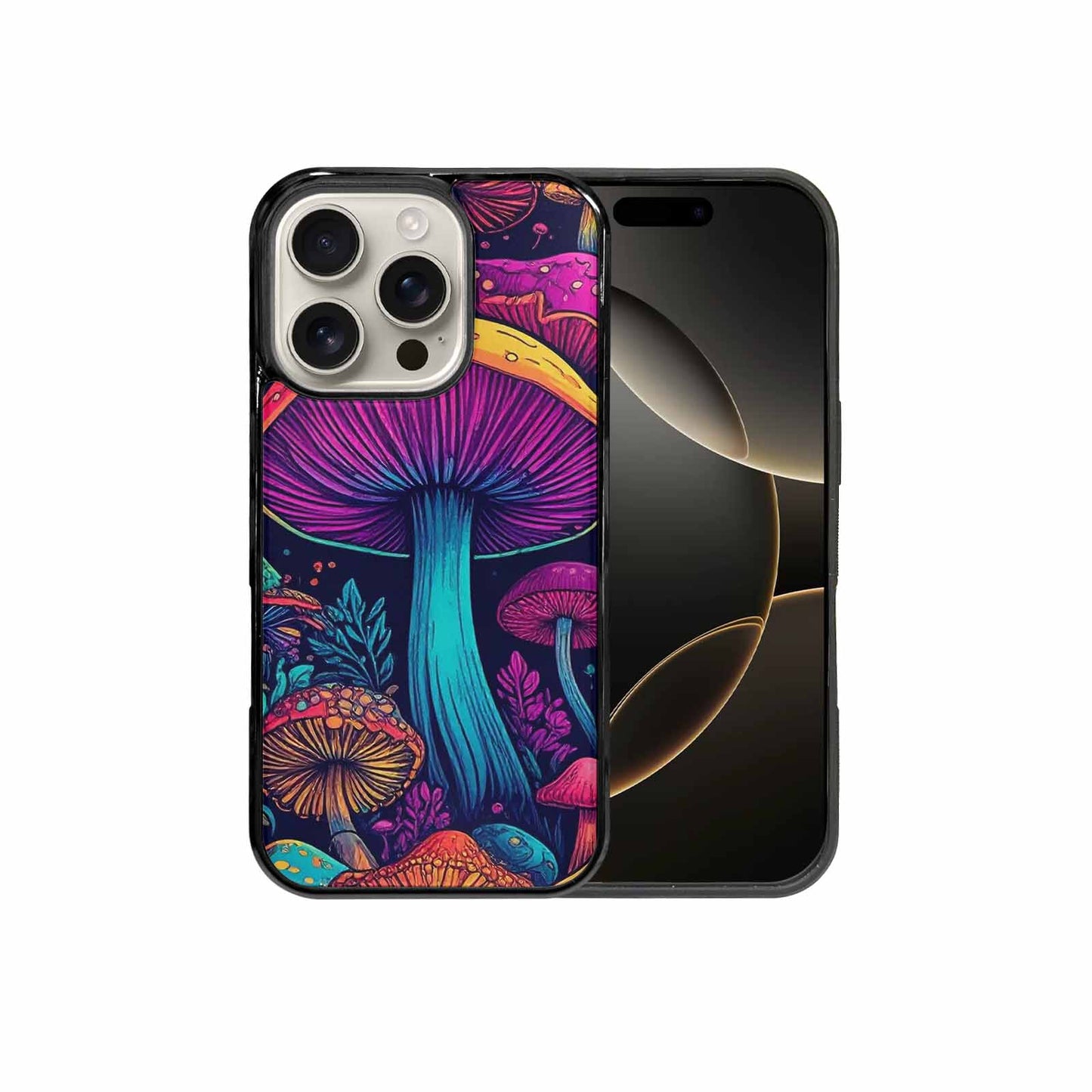 iPhone 16 Pro Case — Psychedelic Mushroom Custom Personalized Phone Cover, Custom Print Case Cover
