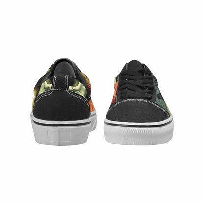 WOMEN'S Skulls  Botanical Skulls Lace-Up Canvas Surreal Custom Shoes