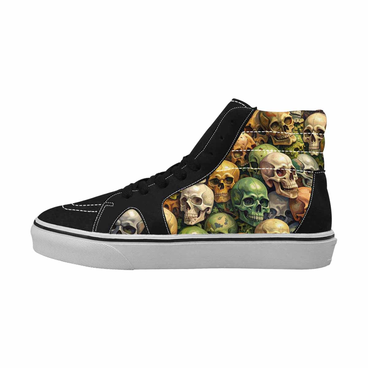 MEN'S Skulls × Camo Skulls High Top Canvas Melting Art Custom Sneakers