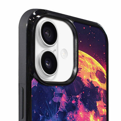 iPhone 17 Case — Neon Winter Moon Cartoon Cute, Custom Printed Phone Case