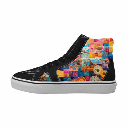 WOMEN'S Surrealist Full Color High Top Canvas Artist-designed Cottagecore Sneakers