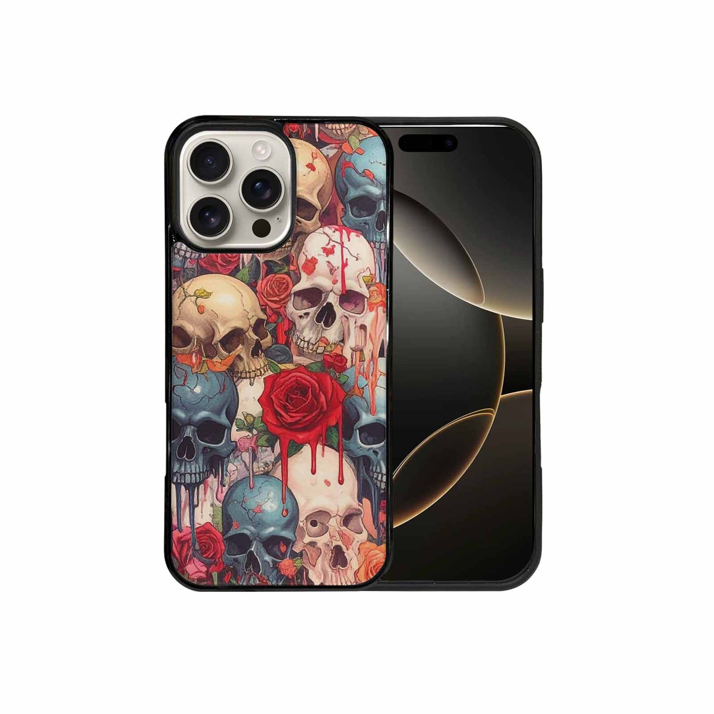 iPhone 16 Pro Max Case — Skulls And Roses Skulls And Roses, Custom Phone Case