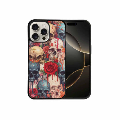iPhone 16 Pro Max Case — Skulls And Roses Skulls And Roses, Custom Phone Case