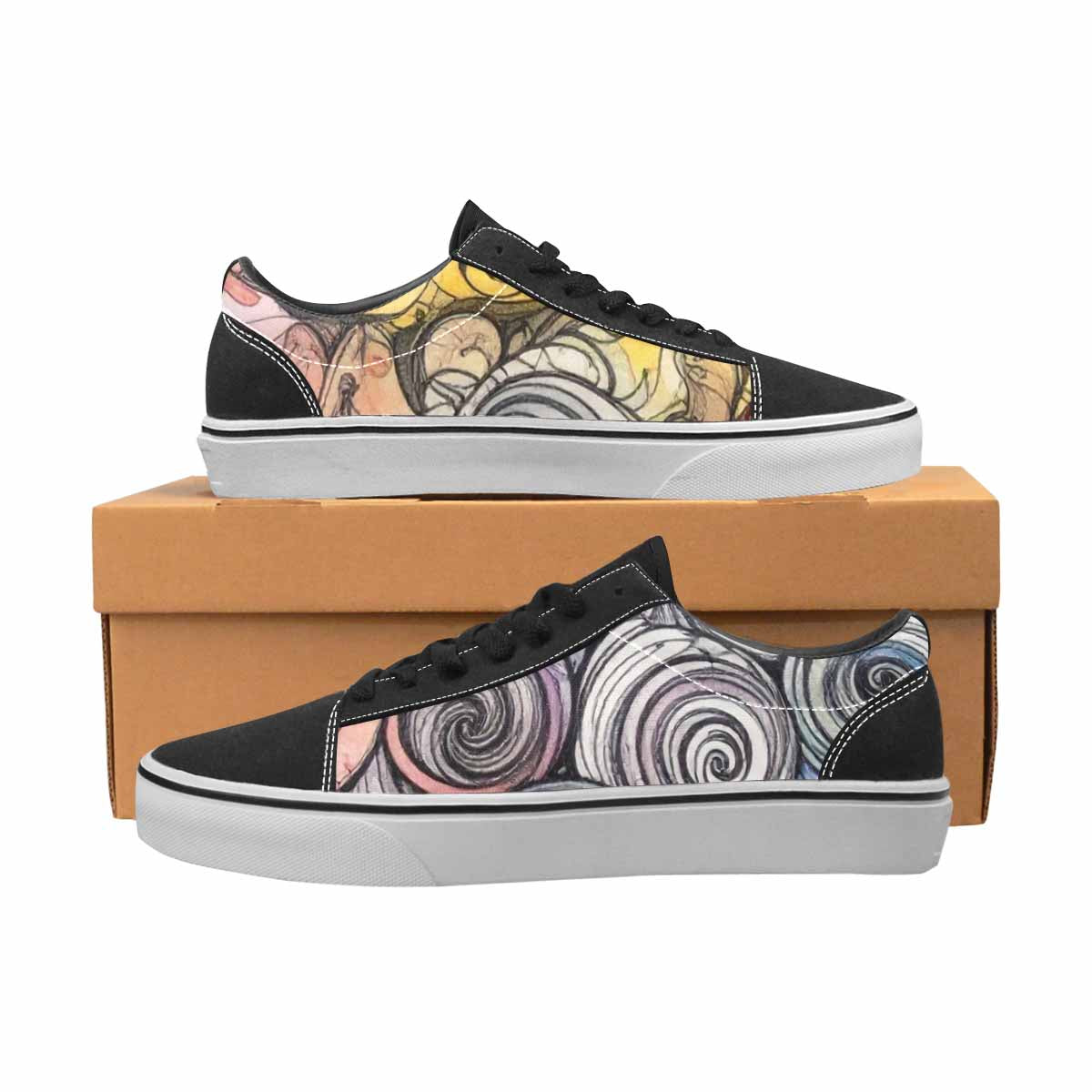 WOMEN'S Tie Lace-Up Canvas Vivid Custom Sneakers