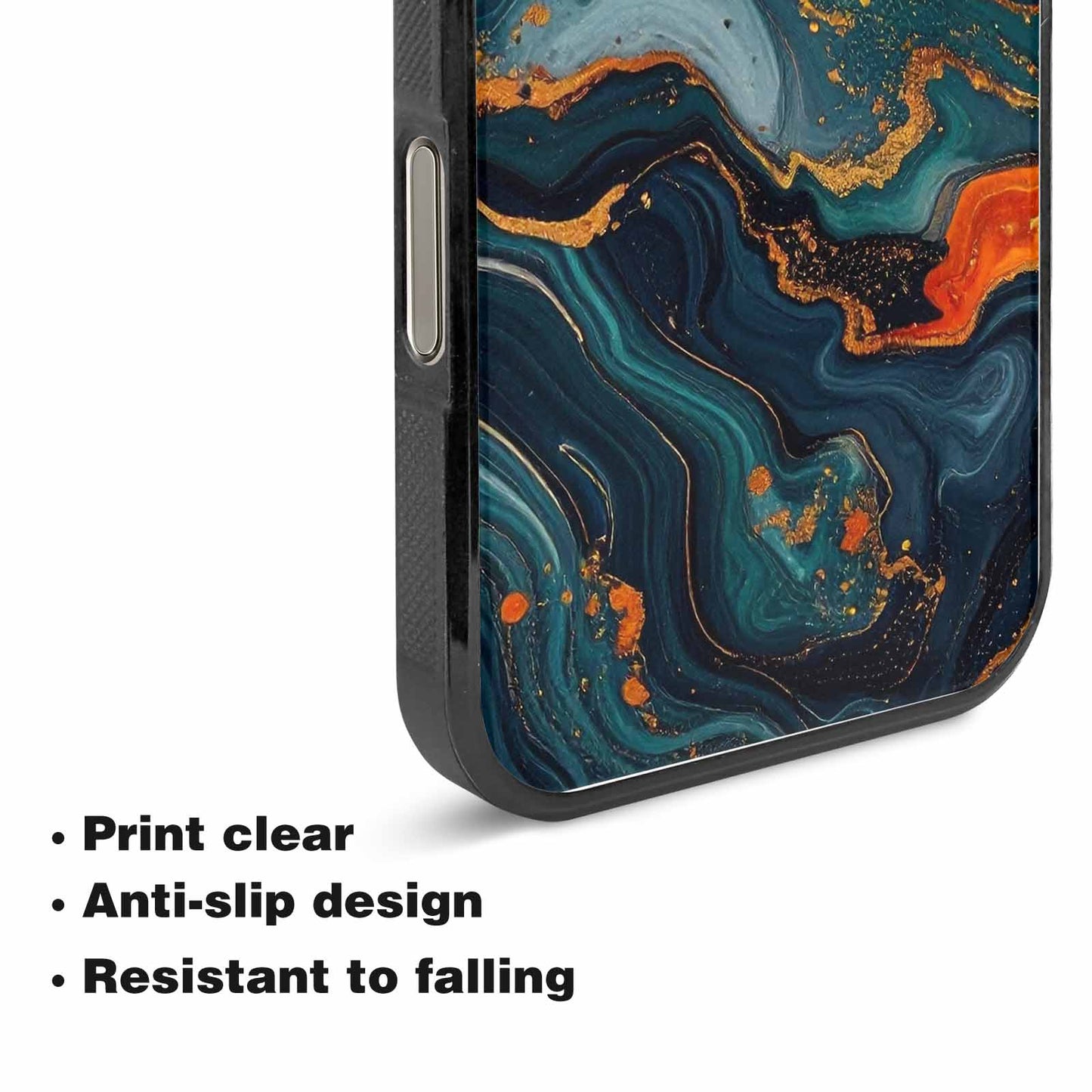iPhone 15 Pro Max Case — Marble Dark, Custom Print Case Cover