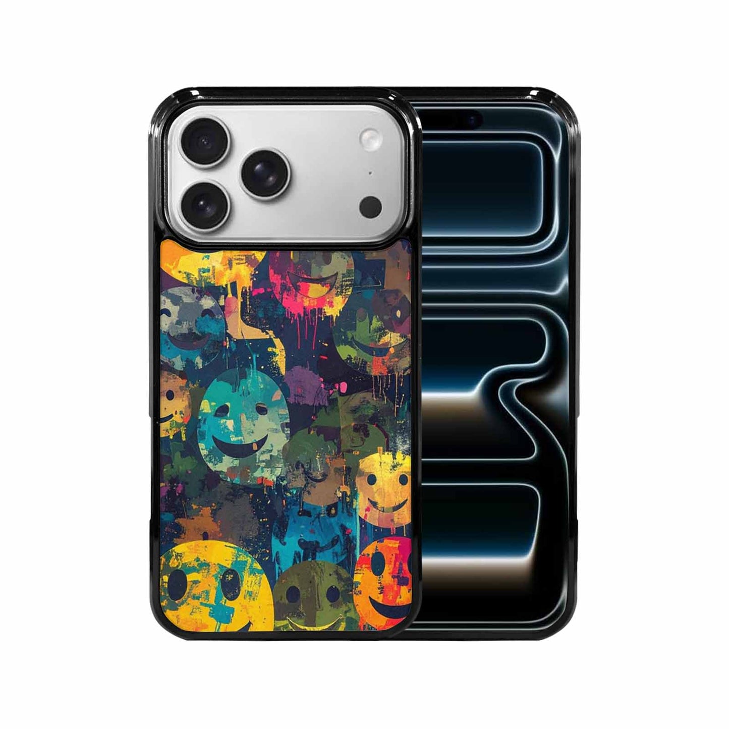 iPhone 17 Pro Max Case — Smiley Faces Camosmiley Faces Camo, Personalized Phone Case