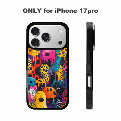 iPhone 17 Pro Case — Melting Aliens Pattern Hundreds Of Alien, Custom Print Case Cover
