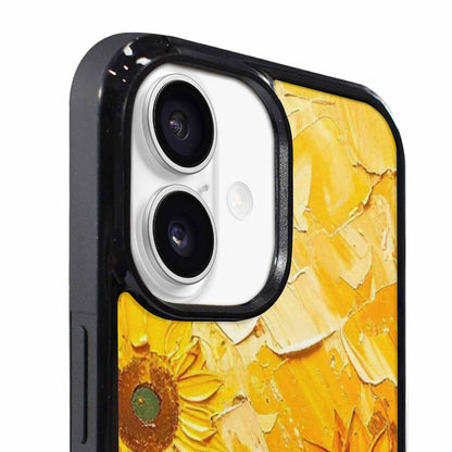 iPhone 17 Case — Impressionist Sunflower Brushstroke Pattern Floral, Custom Designed Case Cover