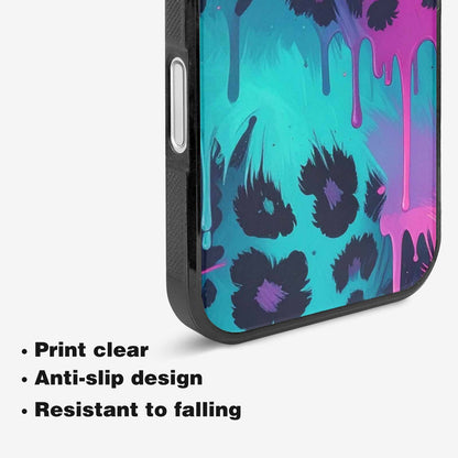 iPhone 16 Case — Leopard Melting Neon, Custom Printed Phone Case