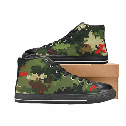 MEN'S Military Camouflage Blotch High Top Canvas Vivid Sneakers