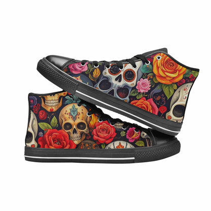 MEN'S Skull High Top Canvas Y2K Shoes