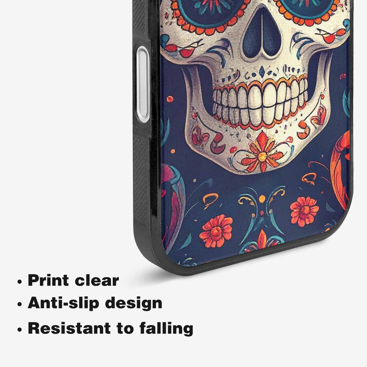 iPhone 16 Case — Day Dead Sugar Skull Art 100s, Unique Phone Case Design