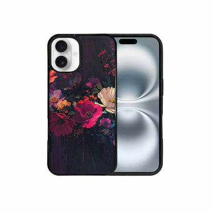 iPhone 16 Plus Case — Shadowy Glitch Floral Pattern Hundreds Of, Custom Phone Case