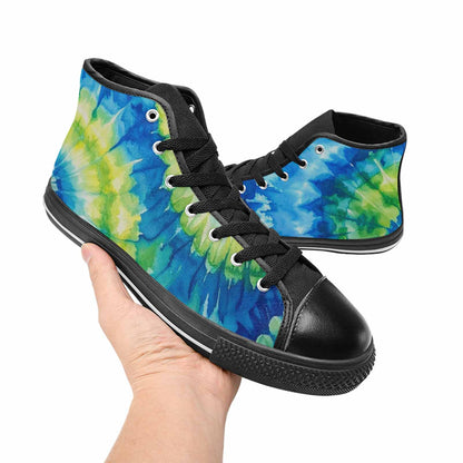 MEN'S Tie Dye Swirl High Top Canvas Y2K Shoes
